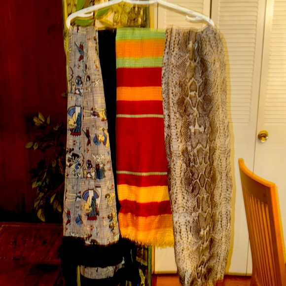 Colorful Bundle Patterned 3 Scarves Collection - Picture 1 of 4
